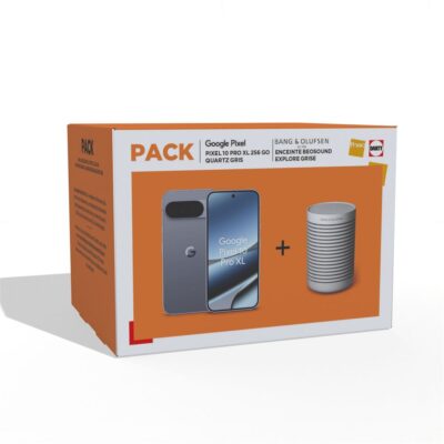 Paquete de smartphone Google Pixel 10 Pro XL 6.8″ 5G Dual SIM 256 GB Gris Cuarzo + Altavoz Bluetooth inalámbrico Bang & Olufsen Beosound Explore Gris